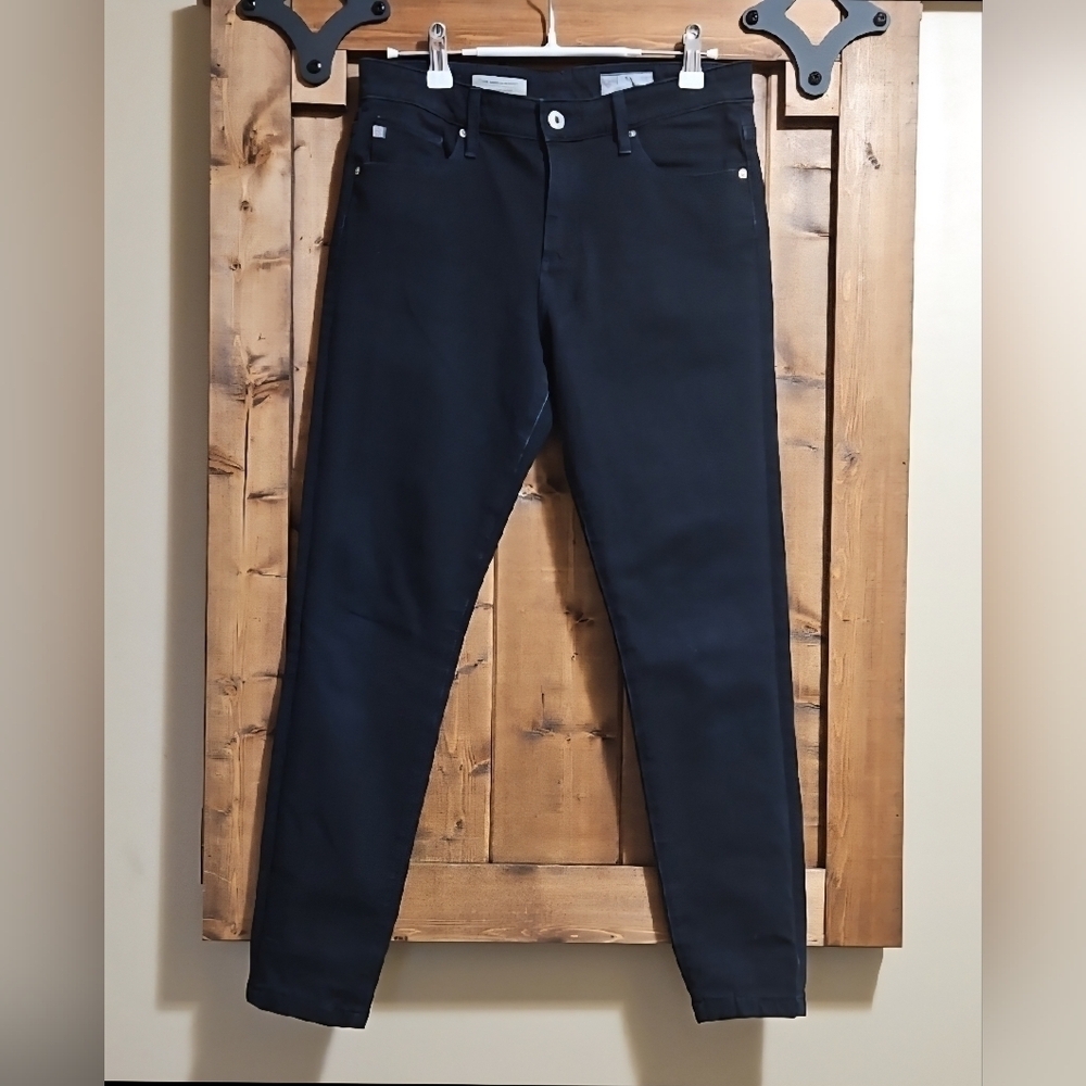AG Farrah High-Rise Skinny 360 Black Ankle Jeans Size 28R